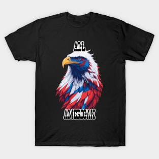 4th of July Eagle All American Colors of the Flag T-Shirt